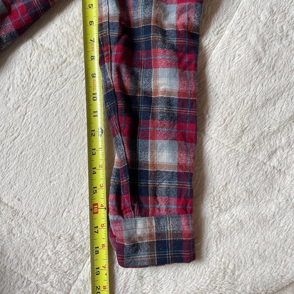 Vintage Wool Pendelton Mens Button Down Plaid Long Sleeve Shirt with Pockets - Picture 5 of 6